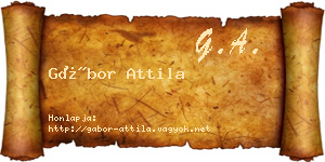 Gábor Attila névjegykártya