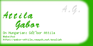 attila gabor business card